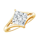 Solitaire Lab Grown 3 Carat Diamond Princess Cut Engagement Ring IGI Verified Lab - ( E-VS1 ) - Rosec Jewels