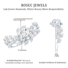 IGI Verified Nature Inspired Engagement Ring with 2 Carat Lab Grown Diamond Lab - ( E-VS1 ) - Rosec Jewels
