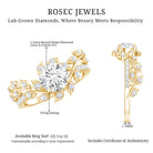 IGI Verified Nature Inspired Engagement Ring with 2 Carat Lab Grown Diamond Lab - ( E-VS1 ) - Rosec Jewels