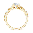 IGI Verified Nature Inspired Engagement Ring with 2 Carat Lab Grown Diamond Lab - ( E-VS1 ) - Rosec Jewels