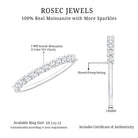 Rosec Jewels-Moissanite Half Eternity Ring in Shared Prong Setting