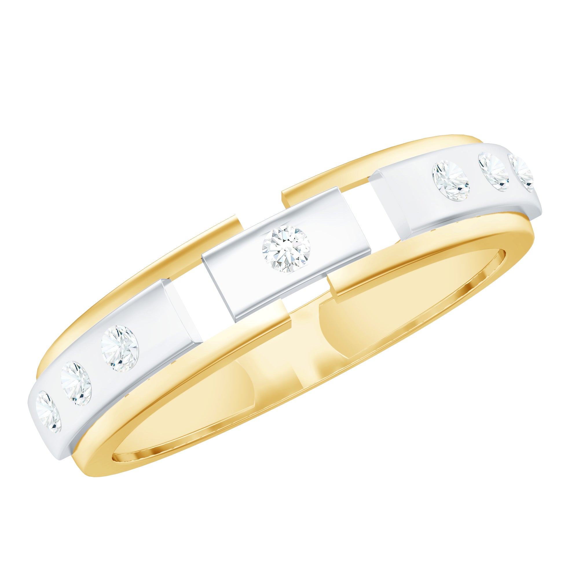 Rosec Jewels-Natural Diamond Wedding Band for Men