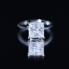 Rosec Jewels-3 Carat Princess Cut Moissanite Solitaire Engagement Ring
