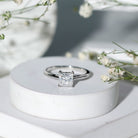1 CT Princess Cut Moissanite Solitaire Ring for Women D-VS1 - Rosec Jewels