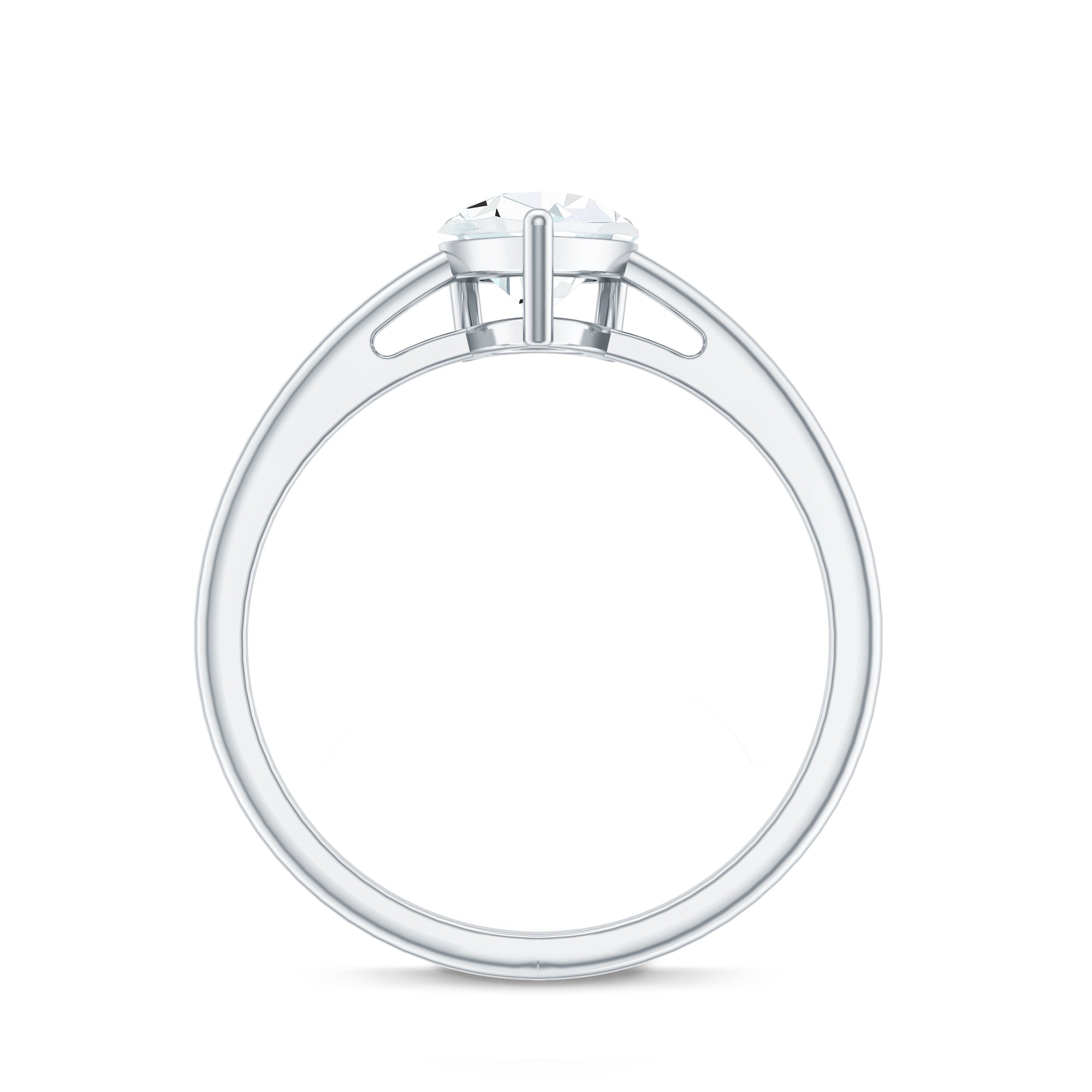 Solitaire Moissanite Teardrop Engagement Ring for Women D-VS1 - Rosec Jewels