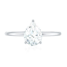 Solitaire Moissanite Teardrop Engagement Ring for Women D-VS1 - Rosec Jewels
