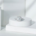 Victorian Style 3 Carat Cushion Moissanite Halo Engagement Ring D-VS1 - Rosec Jewels