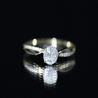 1 Carat Certified Moissanite Oval Engagement Ring with Infinity Band D-VS1 - Rosec Jewels