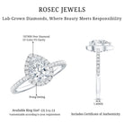 Certified Moissanite Teardrop Engagement Ring with Halo D-VS1 - Rosec Jewels