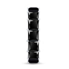 Certified Princess Cut Lab Grown Black Diamond Eternity Ring for Women AAAA ( Synthetic ) - Rosec Jewels