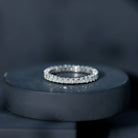 Rosec Jewels-Princess Cut Cubic Zirconia Eternity Wedding Band Ring with Certificate