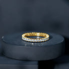 Rosec Jewels-Princess Cut Cubic Zirconia Eternity Wedding Band Ring with Certificate