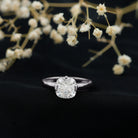 3 Carat Cushion Cut Moissanite Solitaire Engagement Ring with Certificate D-VS1 - Rosec Jewels