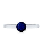 Natural 0.9 Carat Blue Sapphire Solitaire Promise Ring for Women AAA - Rosec Jewels