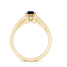 Natural 0.9 Carat Blue Sapphire Solitaire Promise Ring for Women AAA - Rosec Jewels