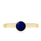 Natural 0.9 Carat Blue Sapphire Solitaire Promise Ring for Women AAA - Rosec Jewels