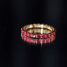 Rosec Jewels-Shared Prong Set Round Created Ruby Full Eternity Band Ring