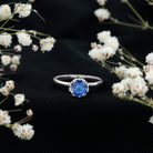 Certified 1 Carat Lab Grown Blue Sapphire Solitaire Engagement Ring AAAA - Rosec Jewels