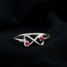 Rosec Jewels-Lab Created Ruby Infinity Heart Promise Ring