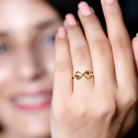 Rosec Jewels-Lab Created Ruby Infinity Heart Promise Ring