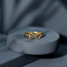Rosec Jewels-Lab Created Ruby Infinity Heart Promise Ring