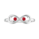 Rosec Jewels-Lab Created Ruby Infinity Promise Ring
