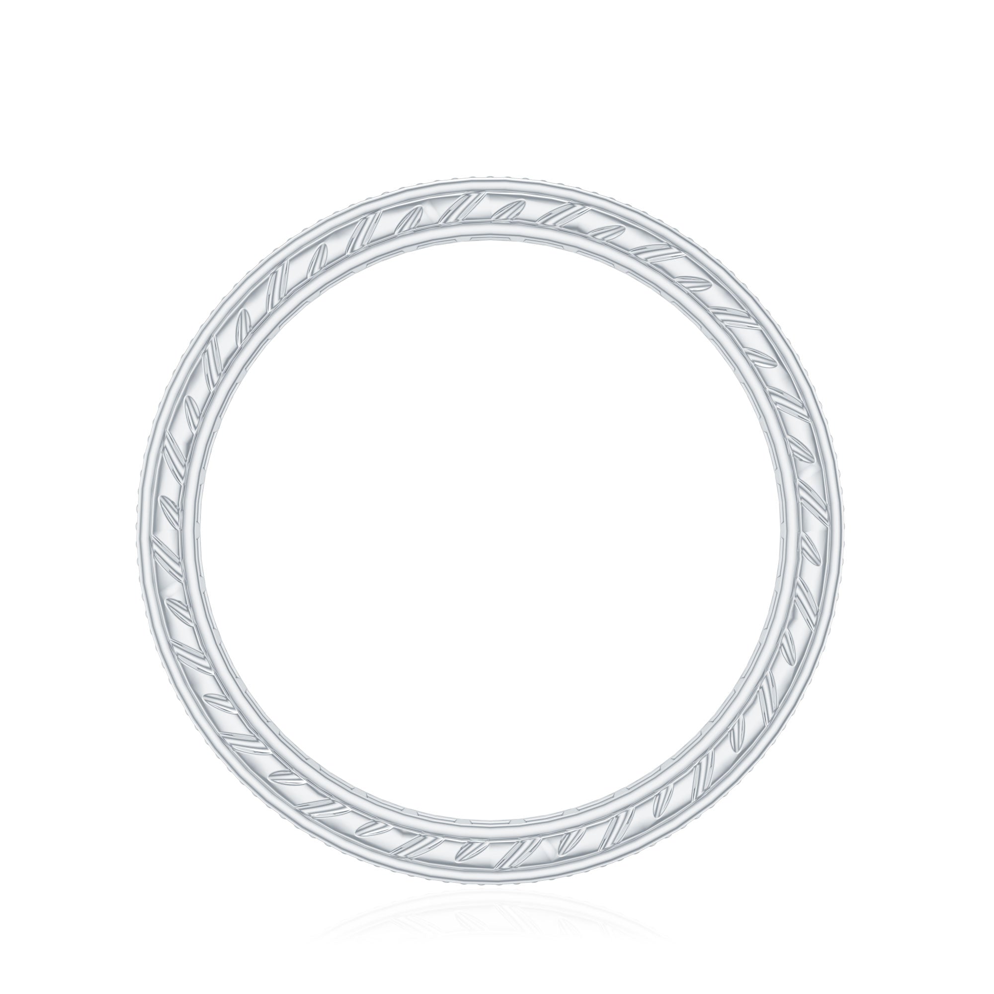 Certified Princess Cut Lab Grown Diamond Eternity Wedding Band Lab - ( EF-VS ) - Rosec Jewels