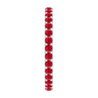 1.75 CT Round Shape Lab Grown Ruby and Diamond Eternity Wedding Band AAAA - Rosec Jewels