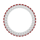 1.75 CT Round Shape Lab Grown Ruby and Diamond Eternity Wedding Band AAAA - Rosec Jewels