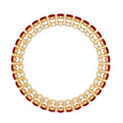 1.75 CT Round Shape Lab Grown Ruby and Diamond Eternity Wedding Band AAAA - Rosec Jewels