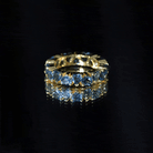 Rosec Jewels-London Blue Topaz Heart Eternity Band Ring
