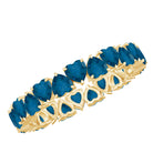 Rosec Jewels-London Blue Topaz Heart Eternity Band Ring