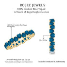 Rosec Jewels-London Blue Topaz Heart Eternity Band Ring