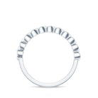 Natural Baguette Ruby Half Eternity Band with Diamond AAA - Rosec Jewels