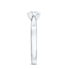 Rosec Jewels-Floral Set Moissanite Solitaire Promise Ring for Her