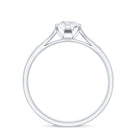 Rosec Jewels-Floral Set Moissanite Solitaire Promise Ring for Her