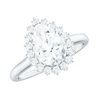 Certified Pear Cut Engagement Ring With Moissanite D-VS1 - Rosec Jewels