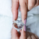 1 CT Round Shape Moissanite Crossover Infinity Ring D-VS1 - Rosec Jewels