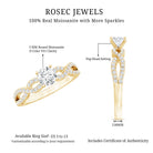 1 CT Round Shape Moissanite Crossover Infinity Ring D-VS1 - Rosec Jewels