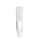 Certified Real Diamond Half Eternity Wedding Band Natural - ( HI-SI ) - Rosec Jewels
