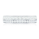 Certified Real Diamond Half Eternity Wedding Band Natural - ( HI-SI ) - Rosec Jewels