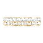 Certified Real Diamond Half Eternity Wedding Band Natural - ( HI-SI ) - Rosec Jewels
