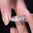 Moissanite Celtic Knot Wedding Band Ring D-VS1 - Rosec Jewels