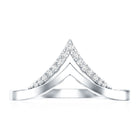 Certified Moissanite Chevron Enhancer Ring D-VS1 - Rosec Jewels