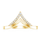 Certified Moissanite Chevron Enhancer Ring D-VS1 - Rosec Jewels