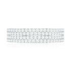 Thick Moissanite Half Eternity Wedding Band D-VS1 - Rosec Jewels