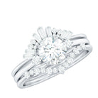 Vintage Inspired Moissanite 3 Piece Wedding Ring Sets D-VS1 - Rosec Jewels