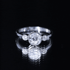 Bezel Set Moissanite Solitaire Engagement Ring D-VS1 - Rosec Jewels