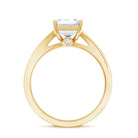 IGI Certified 3 Carat Lab Grown Diamond Emerald Cut Engagement Ring in Split Shank Lab - ( E-VS1 ) - Rosec Jewels