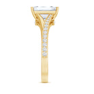 IGI Certified 3 Carat Lab Grown Diamond Emerald Cut Engagement Ring in Split Shank Lab - ( E-VS1 ) - Rosec Jewels